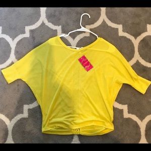 Candies Yellow Sling Blouse with Cutout Back